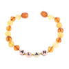 Custom Name Amber Jewelry Baltic Amber Teething Bracelet Anklet with BABY'S NAME Unique Children Natural Jewelry Gift