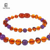 Customizable Amber Bracelets with Natural Rose Quartz Original Jewelry for Adult Baby Anklets Fancy Baltic Amber Gift