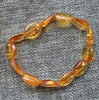 Handmade 100% Natural Oval Shape Amber Jewelry Olive Style Baltic Polished Amber Bracelet for Women Elastic Jewelry Bead