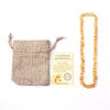 Honey Raw Amber Teething Necklace for Baby Teething Relief Custom Baltic Amber Unpolished Handmade Amber Beads Jewelry