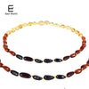Natural Amber Necklace for Baby Baroque Baltic Bean Amber Beads Jewelry Natural Stone Collar Jewelry Supplier 5 Color