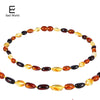 Natural Amber Necklace for Baby Baroque Baltic Bean Amber Beads Jewelry Natural Stone Collar Jewelry Supplier 5 Color