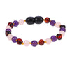 New Style Amber Bracelet Original Rose Quartz Amethyst Natural Stone Jewelry for Women Baltic Amber Baby Jewelry Gift