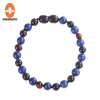 Polished Cherry Amber Bracelets Necklace for Men Natural Lapis Lazuli Stones Baltic Sea Amber Kids Adult Jewelry Gift