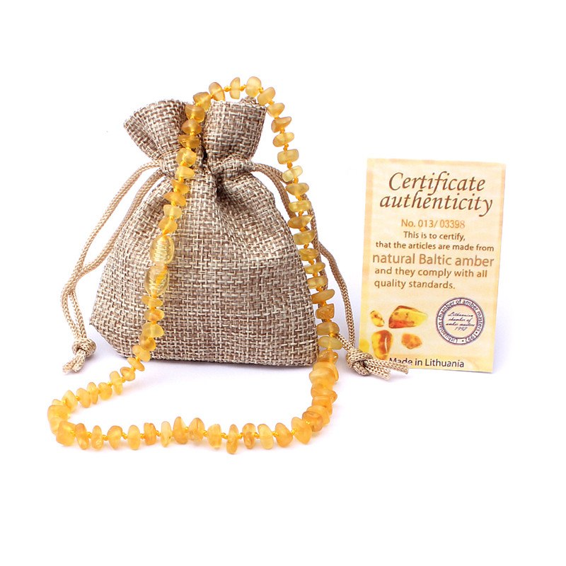 Raw Unpolished Amber Bracelet/Necklace Baltic Natural Amber Beads Baby Jewelry for Boy Girls Infant Teething Child Gifts