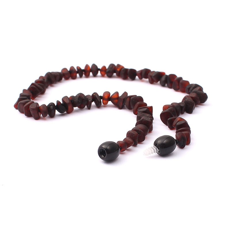 HAPHUPO 100% Baltic Amber Necklaces for Baby Raw Baroque Handmade Natural Amber Beads Available in 12-15 Length Screw Clasp