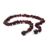 HAPHUPO 100% Baltic Amber Necklaces for Baby Raw Baroque Handmade Natural Amber Beads Available in 12-15 Length Screw Clasp