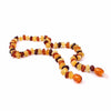 HAPHUPO 100% Baltic Amber Necklaces for Baby Raw Baroque Handmade Natural Amber Beads Available in 12-15 Length Screw Clasp