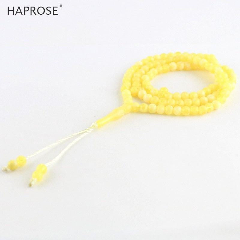 Tesi Ramadan yellow bracelets Islamic Muslim tasbih Allah Vase Shape Accessories necklace 99 beads bracelet gift