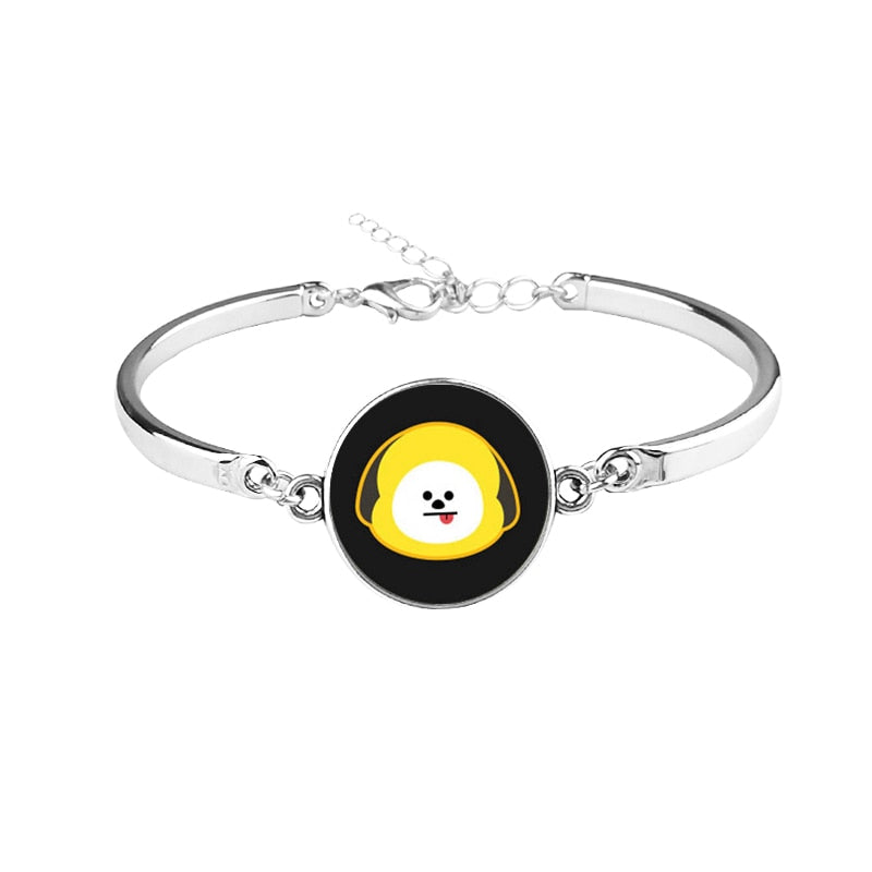 HB25 send with bag Animal color pattern 925 silver for women bracelet have 6 color chioce round shape