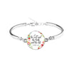HB26 write english love you forever love round shape send with bag 925 silver women bracelet for love gift
