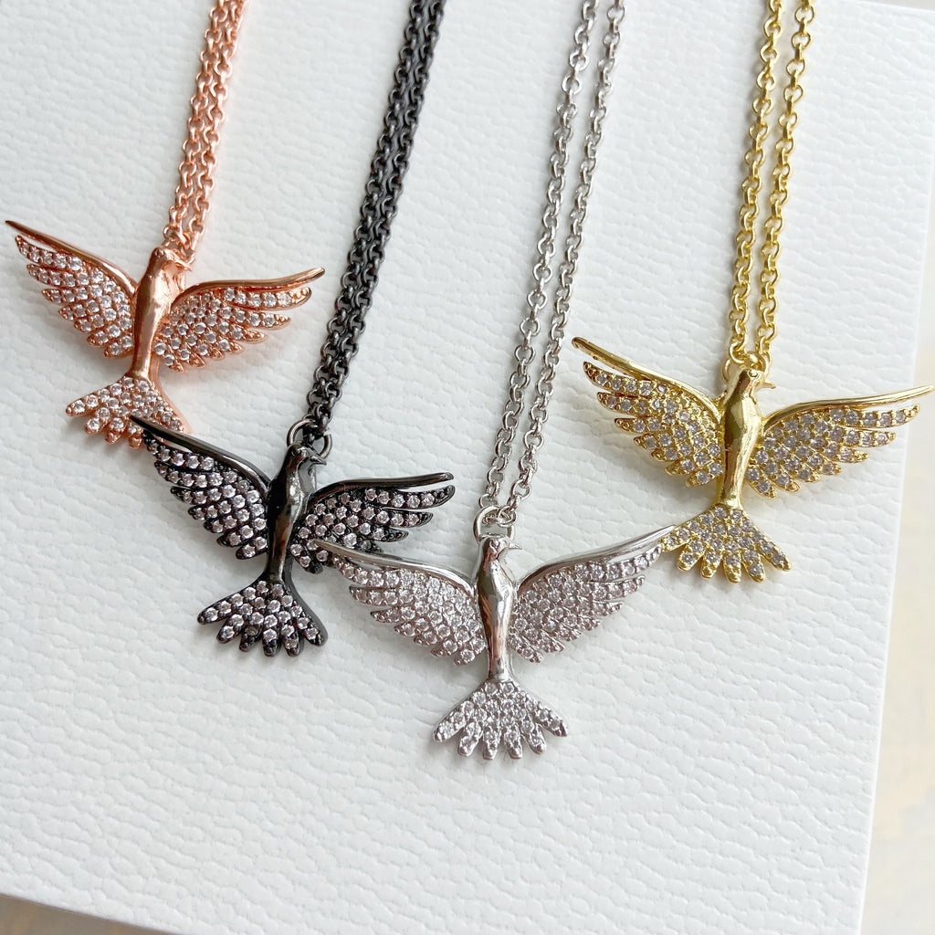 HECHENG CZ eagle necklace  gold silver color animals copper cool necklace for women gift party VD660