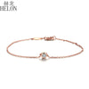 Solid 18K 750 Rose Gold 0.1ct F Color Lab Grown Moissanite Diamond Bracelet Test Positive For Women Trendy Style Jewelry