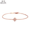 Solid 18K 750 Rose Gold 0.2ct SI/H Full Cut Natural Diamonds Women Bracelet Chain Engagement Wedding Party Fine Jewelry