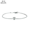 Solid 18K White Gold 0.1ct F Color Lab Grown Moissanite Diamond Bracelet Test Positive For Women Trendy Style Fine Jewelry
