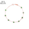 Solid 18k Rose Gold 1.2ct Round Genuine Tsavorite Wedding Bracelet Romantic Women Jewelry Girl Gift Party Trendy Bracelet
