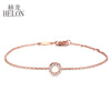 Solid 18k Rose Gold Certified Round 0.12ct SI/H Full Cut Natural Diamonds Engagement Bracelet Chain For Women Fine Jewelry