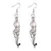 Pearl Oyster Locket Cage 6-7 mm Cultured Oval Pearls Mermaid Pendant Dangle Earrings