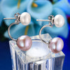 Popular Real 925 Sterling Silver Handmade Natural Pearl Designer Fashion Stud Earrings for Women 2020