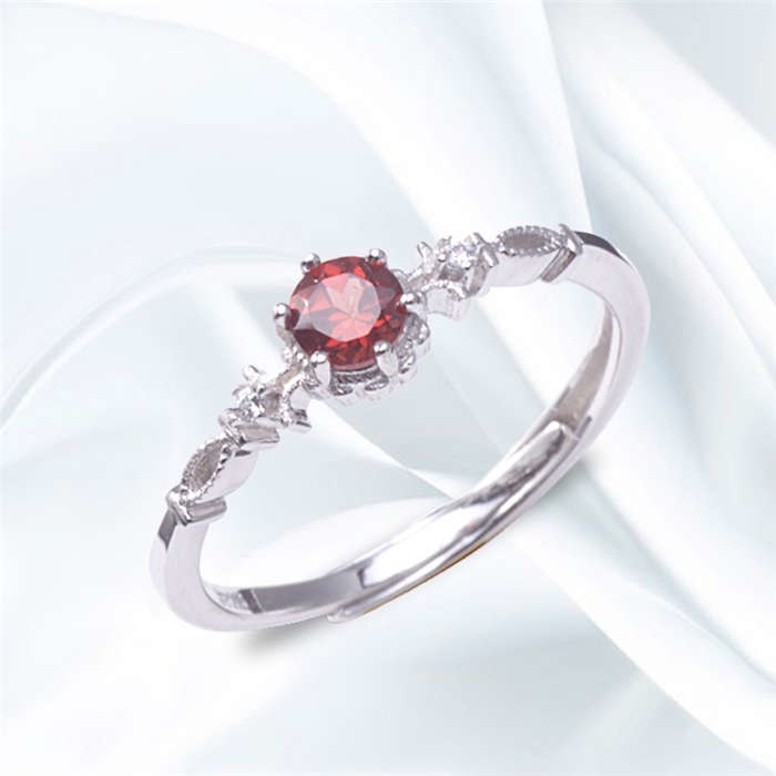 HENGYU Fine Rings Silver 925 Jewelry Women Natural Gemstone Jewelry Ring Woman Adjustable Sterling Silver Wedding Rings J0040