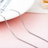 HENGYU Women Box Chain Necklaces 925 Sterling Silver Fine Jewelry Men Party Decoration Silver Necklace 40cm Couple Chain L0002