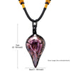 HF JEL Ethnic Glass Big Pendant Necklaces Inner Flower Murano Glass Pendant Necklaces for Women Accessories Sweater Chain
