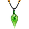 HF JEL Ethnic Glass Big Pendant Necklaces Inner Flower Murano Glass Pendant Necklaces for Women Accessories Sweater Chain