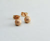 2020 new rose gold color scrub round beads stud earrings for women stainless steel small earrings jewelry brincos oorbellen