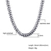 Hop Two Tone Gold Color Titanium Stainless Steel 60CM Long Thick Curb Cuban Chain Necklaces for Men Jewelry