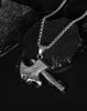 HNSP Axe Skull Pendant Necklace For Men Male Punk Style 2022 New