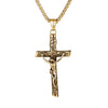 HNSP Goth Flame Cross Pendant ，3MM Stainless Steel Chain Necklace For Men Women Neck Grunge Gothic Style Gift