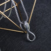HNSP Gothic Snake Pendant Necklace For Women Men 3MM Stainless Steel Chain Neck Goth Jewelry Gift