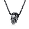 HNSP Hip-Hop Rock Skull Head Chain Pendant Necklace For Men Women Gothic Neck Gift