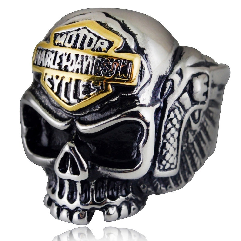 Motorcycle Skull Ring For Men Finger jewelry Male Rings Anel