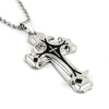HNSP Multilayer Jesus Cross Chain Necklace Pendant For Men Women Neck Gold Black Blue Silver Color Male Gift