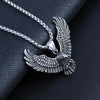 HNSP Punk Animal Eagle Chain Pendant Necklace For Men Male BFF Neck Gift