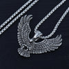 HNSP Punk Animal Eagle Chain Pendant Necklace For Men Male BFF Neck Gift