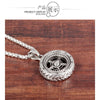 HNSP Punk Car Tire Round Chain Pendant Necklace For Men Male Neck Gift