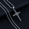 HNSP Punk Cross Chain Necklace Pendant For Men Women Jewelry Gift