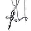 HNSP Punk Cross Chain Necklace Pendant For Men Women Jewelry Gift