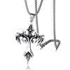 HNSP Punk Cross Chain Necklace Pendant For Men Women Jewelry Gift