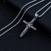HNSP Punk Cross Chain Necklace Pendant For Men Women Jewelry Gift