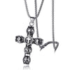 HNSP Punk Cross Chain Necklace Pendant For Men Women Jewelry Gift