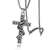 HNSP Punk Cross Chain Necklace Pendant For Men Women Jewelry Gift