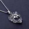 HNSP Punk Lion Head Chain Pendant Necklace For Men Male Gothic Jewelry