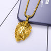 HNSP Punk Lion Head Chain Pendant Necklace For Men Male Gothic Jewelry