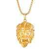 HNSP Punk Lion Head Chain Pendant Necklace For Men Male Gothic Jewelry
