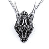 HNSP Punk Lion Head Chain Pendant Necklace For Men Male Gothic Jewelry