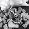 HNSP Skull Anchor Pendant  Necklace For Men Male Punk Style