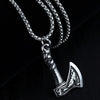 HNSP Viking Axe Chain Pendant Necklace For Men Male Neck BFF Jewelry Gift